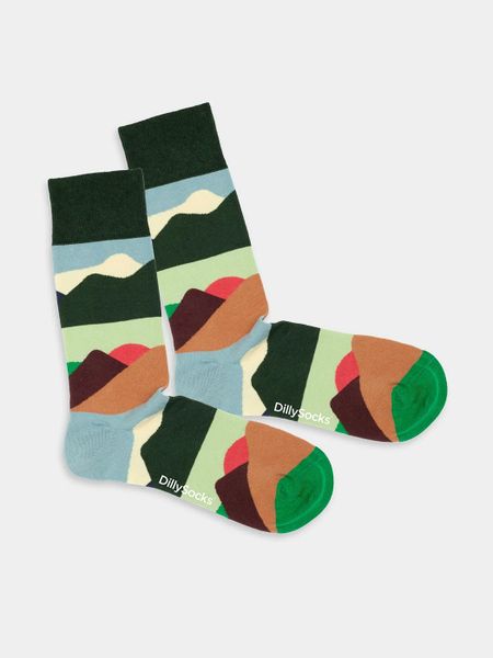 Chaussettes en coton bio | multicolore "mountain peaks" - Dilly socks