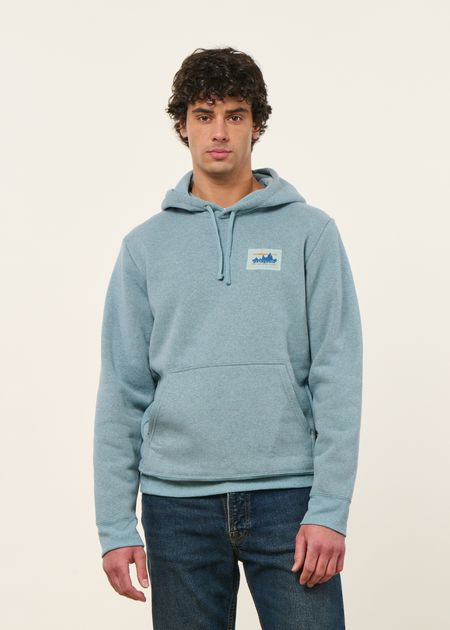Sweat à capuche en coton bio et matière recyclée | bleu "73 skyline uprisal hoody - blsg" - Patagonia