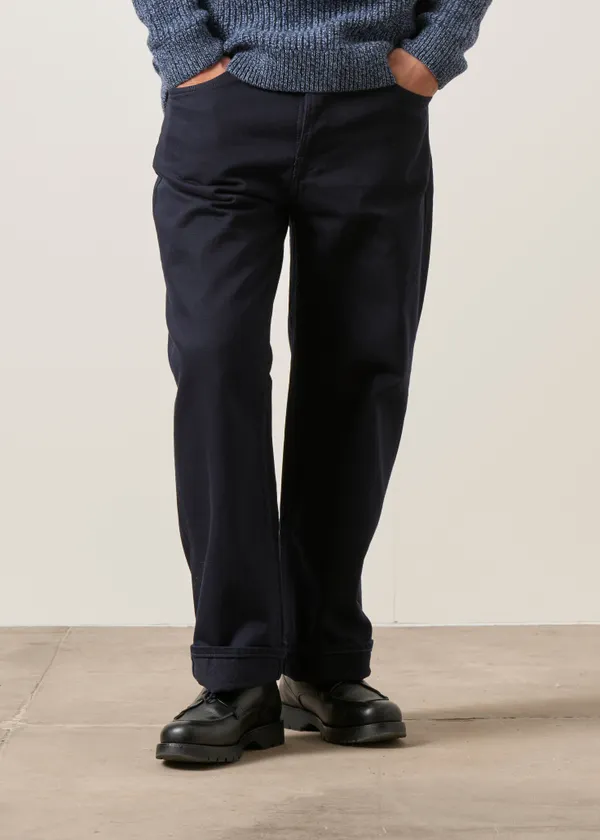 Jean droit large en coton bio | bleu "Tuff tony everblue ", Nudie Jeans