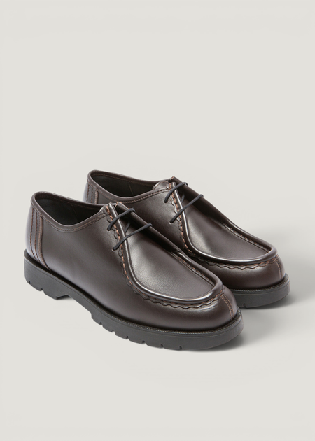 Derbies made in france en cuir certifié | marron "padror marron noir" - Kleman