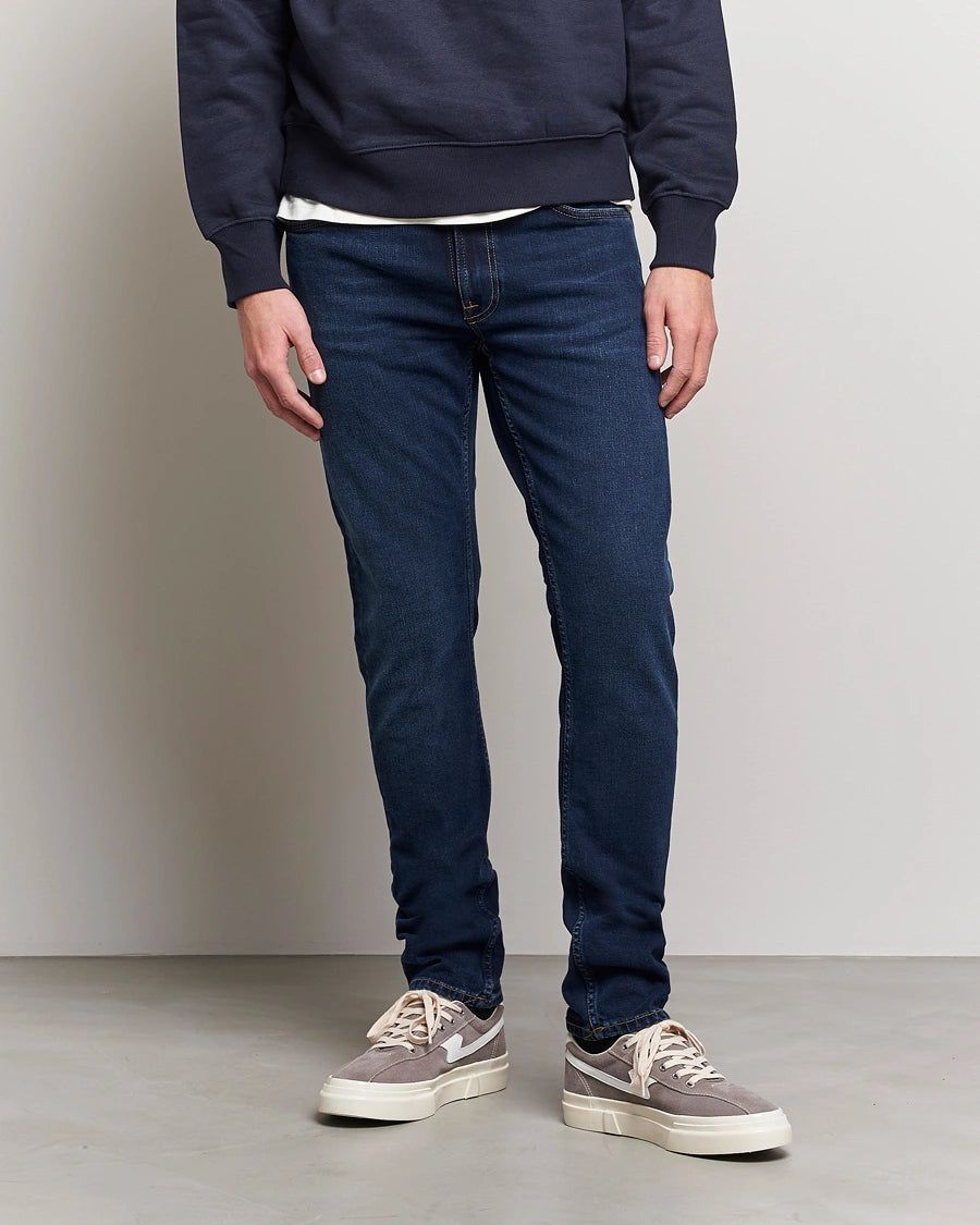 Jean slim en coton bio - bleu foncé "lean dean new ink", Nudie Jeans, photo 1