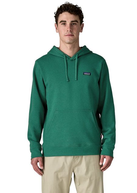 Sweat à capuche en coton et matière recyclée | vert "p-6 label uprisal hoody - gemg" - Patagonia
