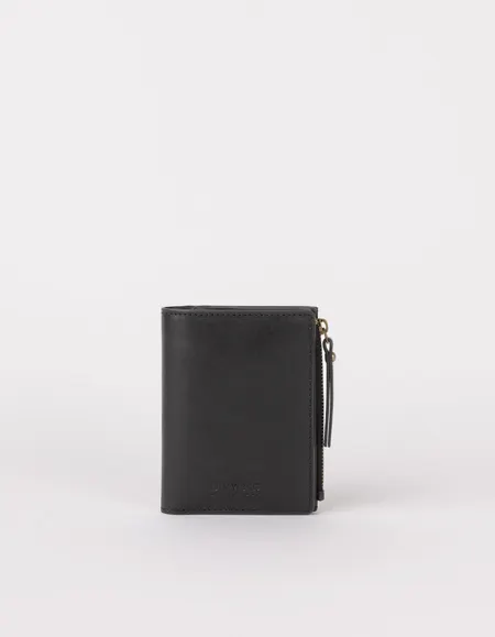 Portefeuille en cuir certifié | noir "jamie wallet - black classic leather", O My Bag, photo 1