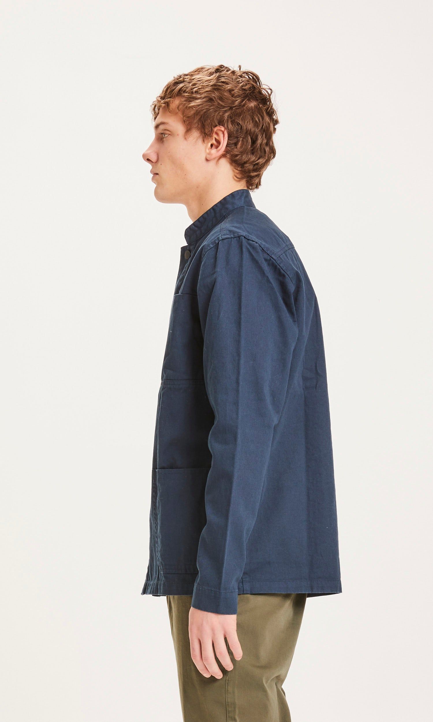Blaue Workerjacke aus Bio-Baumwoll-Twill - pine twill total eclipse, Knowledge Cotton Apparel, Foto 5