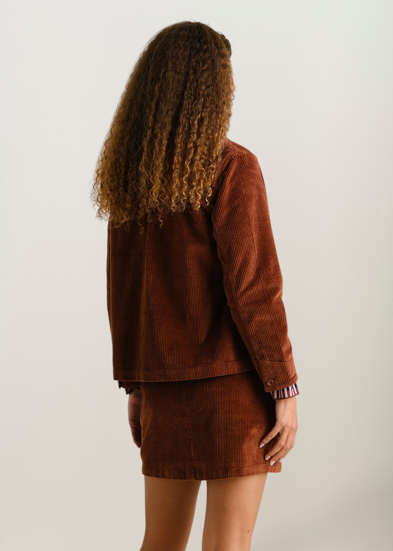 Cordrock aus Bio-Baumwolle | Braun "Skirt majorna corduroy cappuccino brown", Dedicated, Foto 2