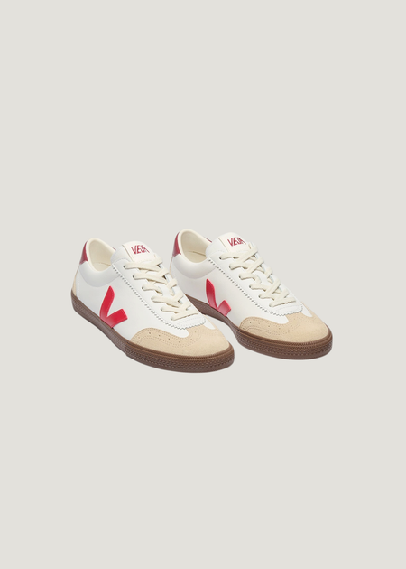 Baskets en cuir | blanc "volley - white pekin bark" - Veja