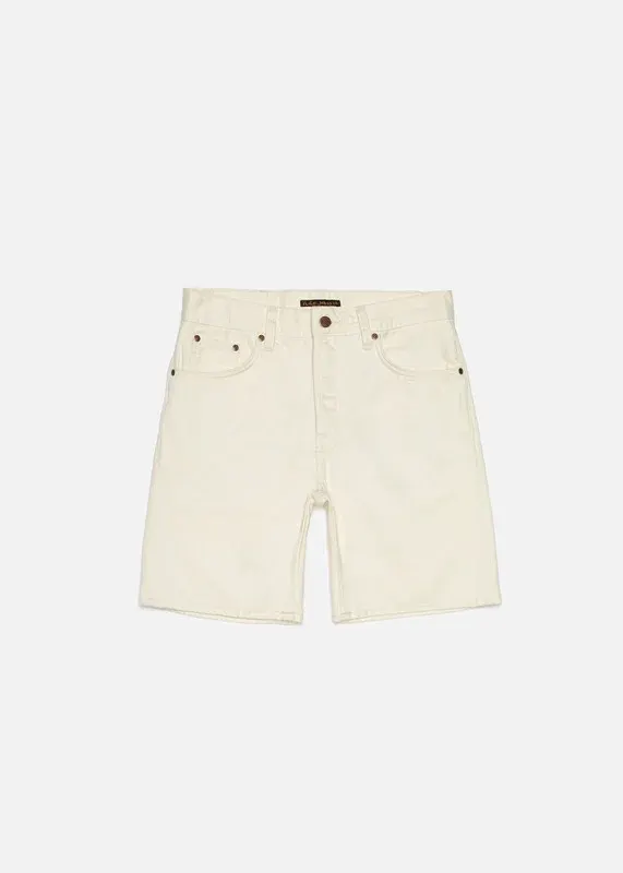 Short denim en coton bio | écru "Seth shorts everivory", Nudie Jeans