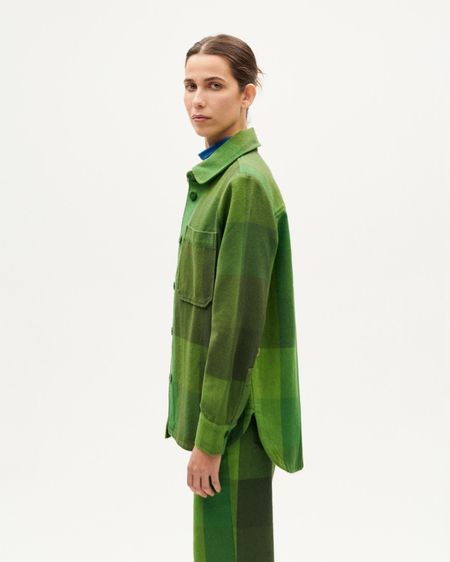 Overshirt aus Bio-Baumwolle | Grün "central blanket norita overshirt - multicolor", Thinking Mu, Foto 4