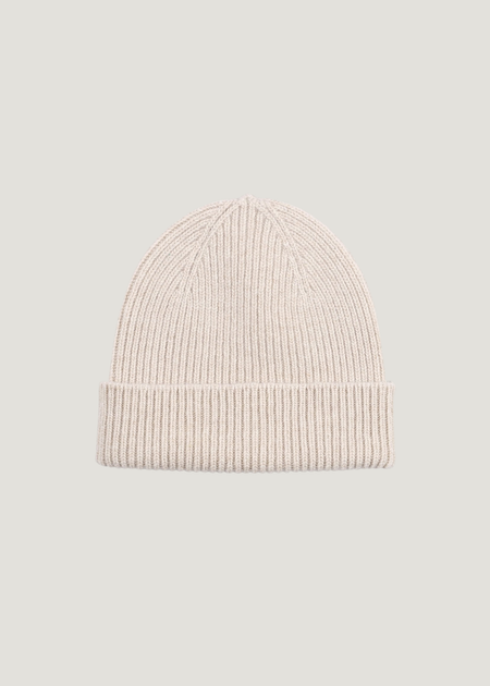 Bonnet en laine mérinos recyclée | beige "merino wool beanie - ivory white" - Colorful Standard