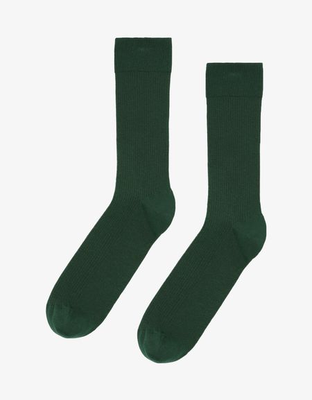Chaussettes hautes en coton bio | vert "emerald green"
