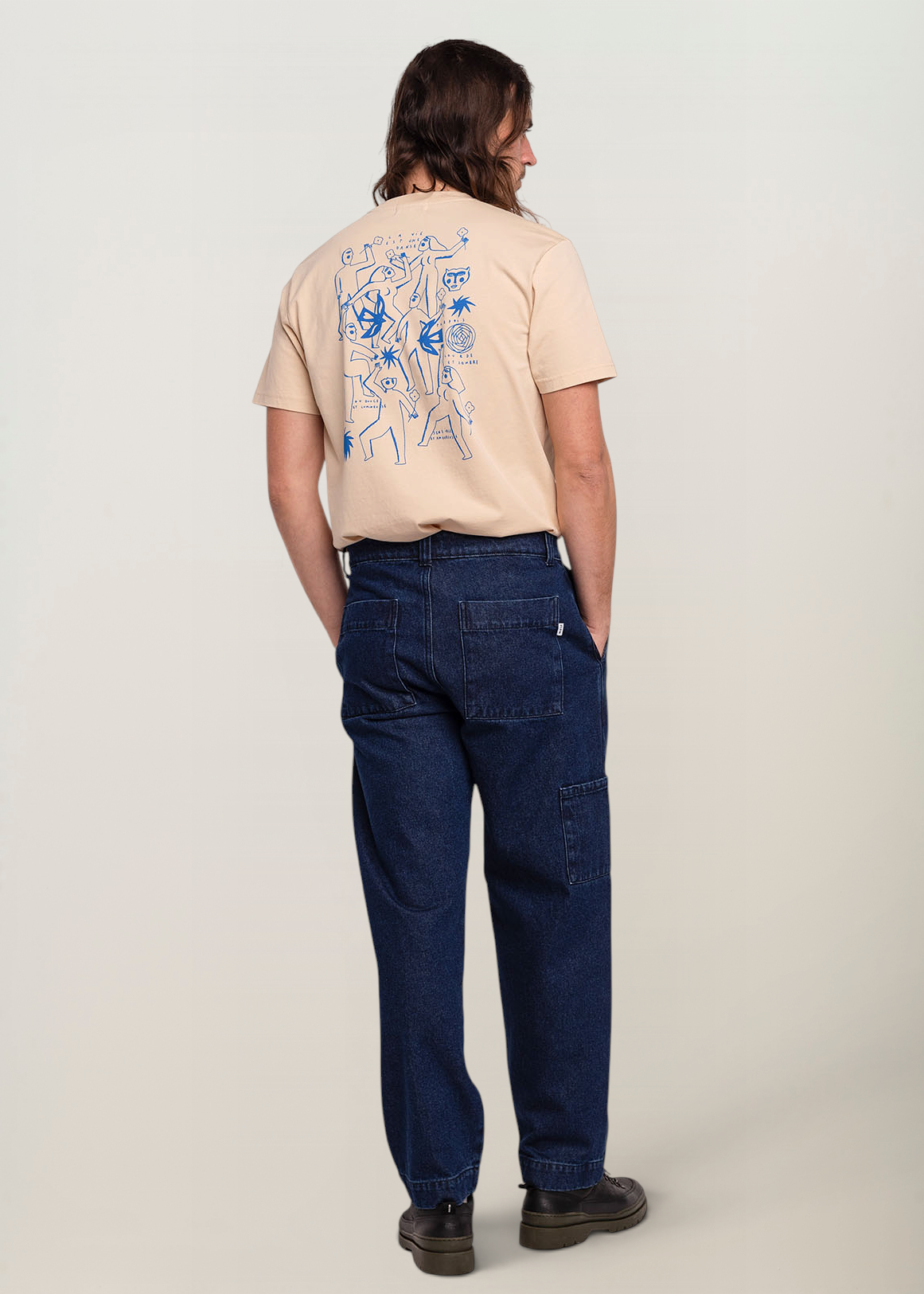 Pantalon denim en coton bio | bleu "chuck", Olow, photo 3