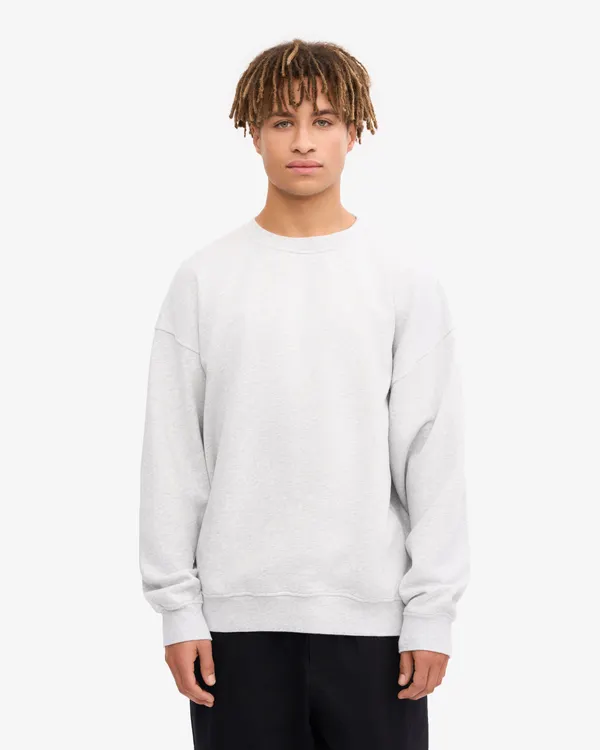 Sweat oversize en coton bio | gris "snow melange", Colorful Standard