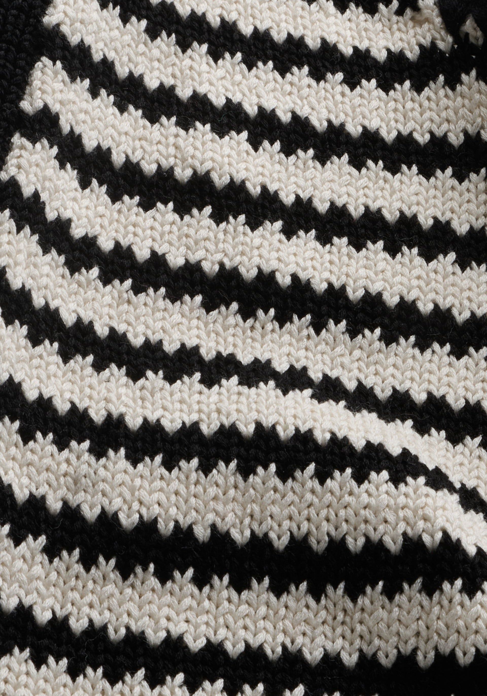 Strick-Shopper aus Bio-Baumwolle | Schwarz-Weiß "Tote bag knit w - undyed-black", Armedangels, Foto 2