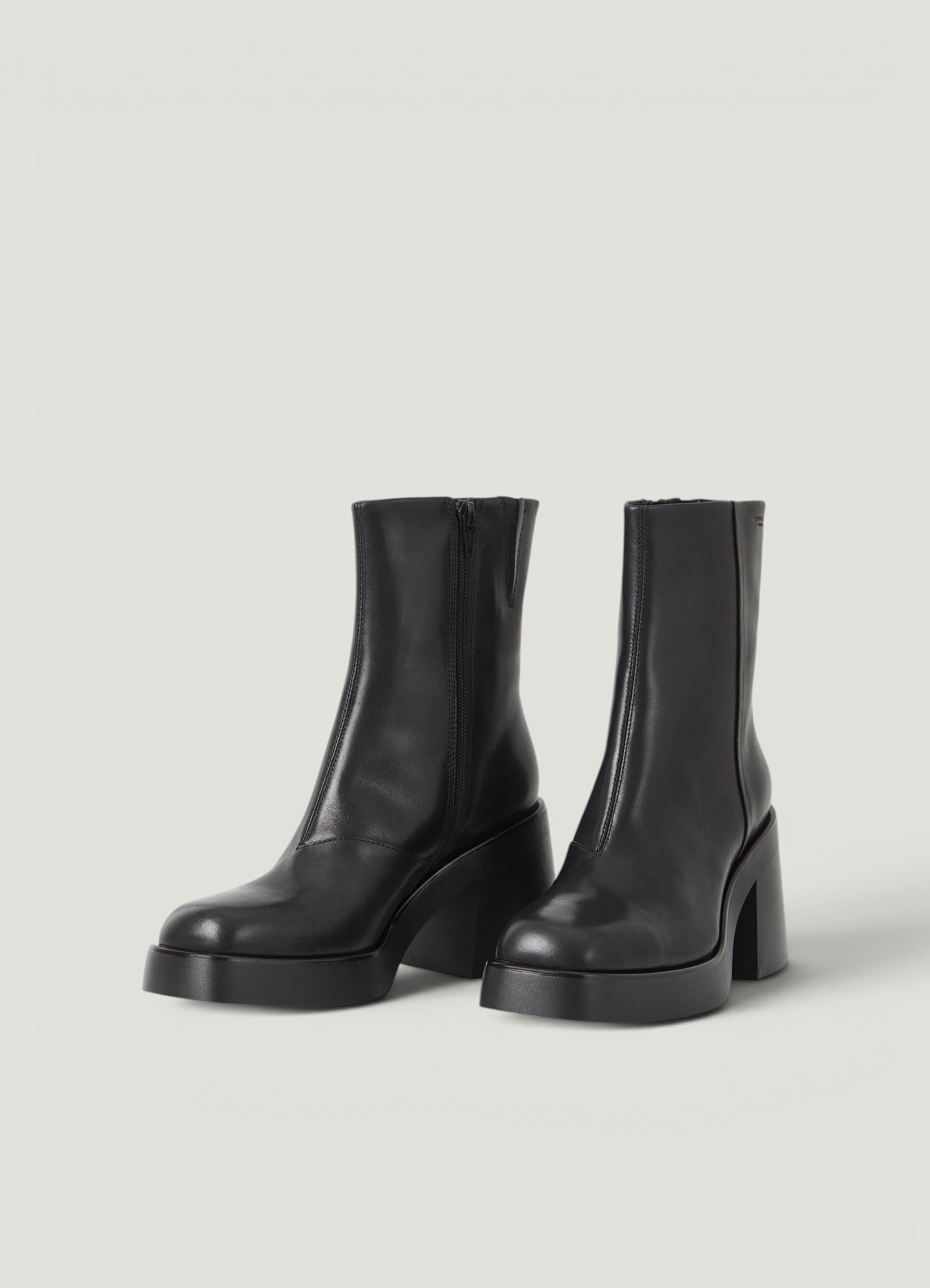 Bottines à talons en cuir certifié | noir "brooke black", Vagabond, photo 2