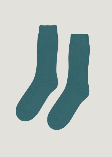 Chaussettes en laine mérinos recyclées | vert turquoise "ocean green" - Colorful Standard