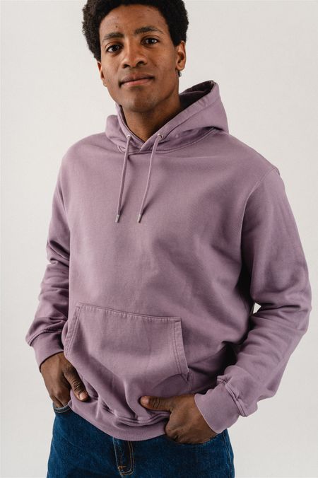 Sweat à capuche en coton bio | violet "purple haze"