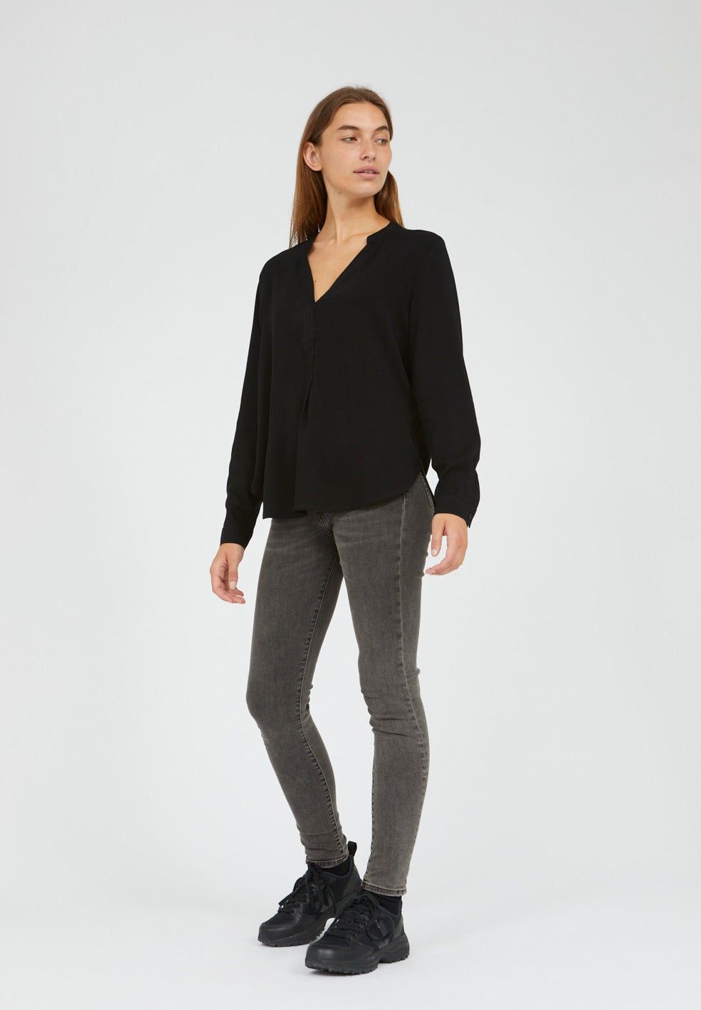 Blouse noire en lenzing  - ceylaan, Armedangels, photo 4