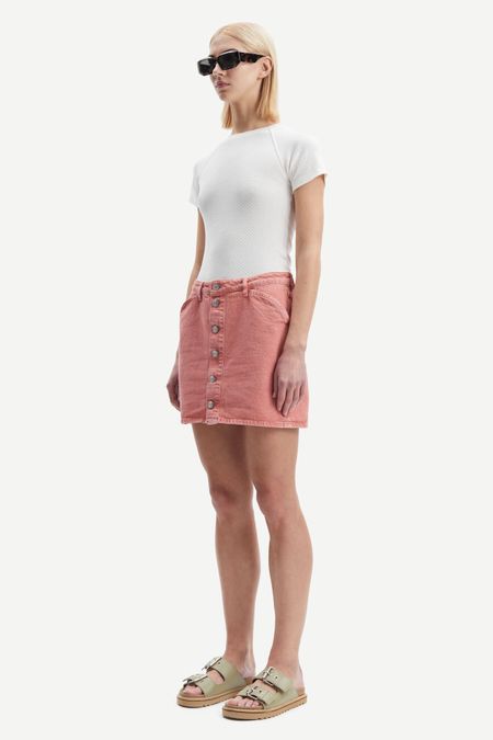 Rosa Jeansrock aus Bio-Baumwolle - norma skirt root, Samsoe Samsoe, Foto 5
