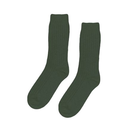 Chaussettes en laine mérinos recyclée - vertes "emerald green"
