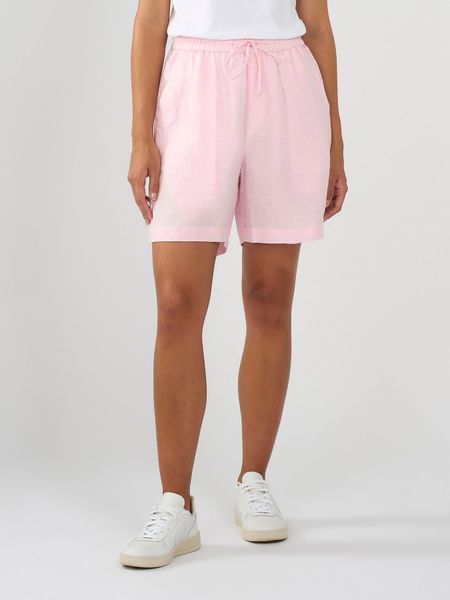 Short rose en lin bio et tencel - linen shorts parfait pink