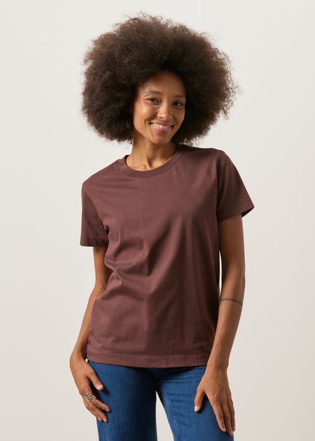T-shirt en coton bio | chocolat - WeDressFair