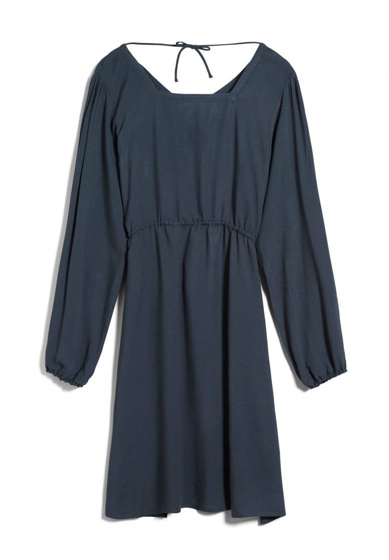 Robe mi-longue fluide indigo en lenzing - nevenaa, Armedangels, photo 5