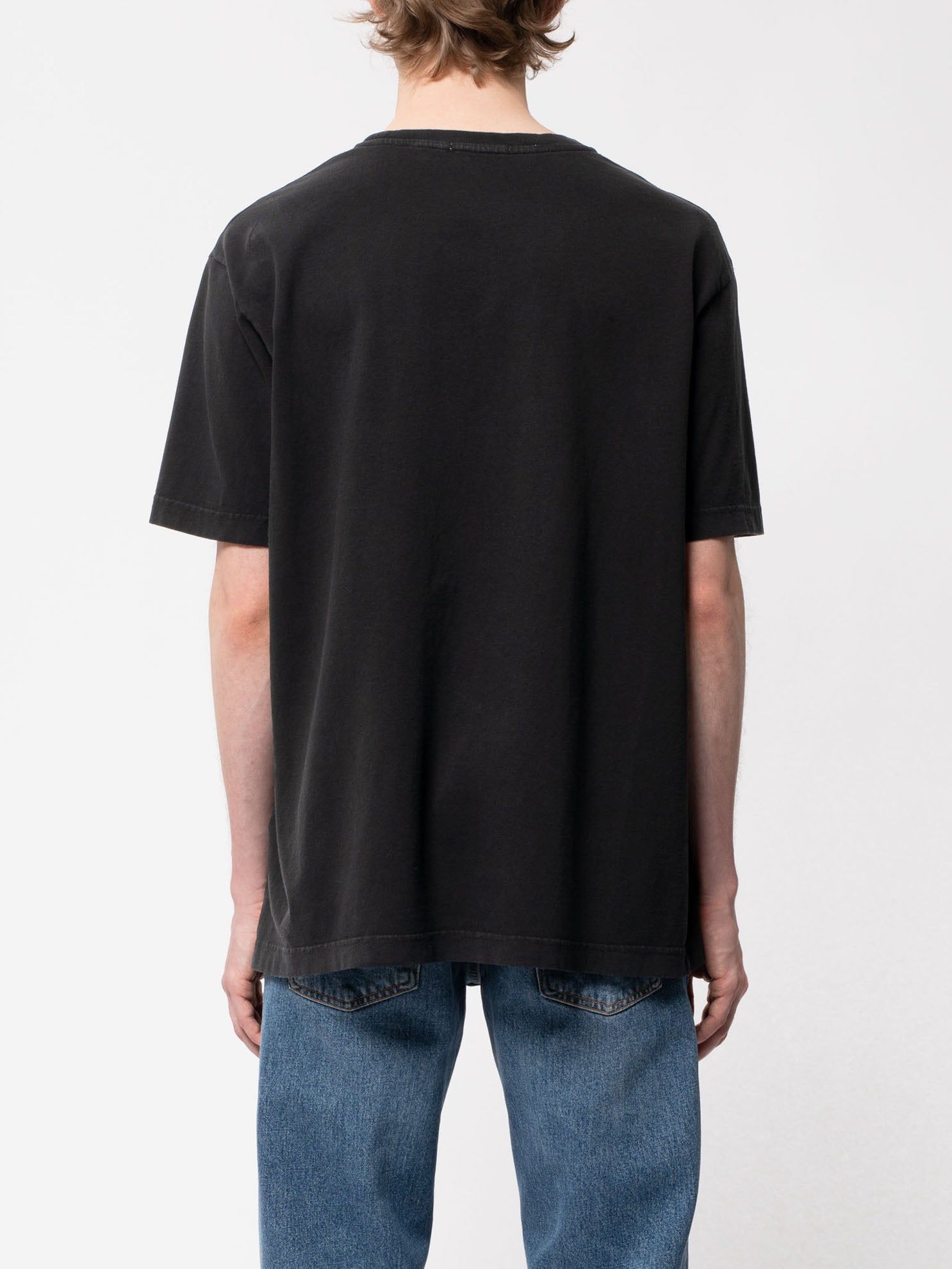 T-shirt imprimé noir en coton bio - uno cactus black, Nudie Jeans, photo 3