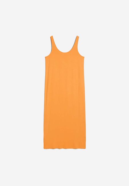 Robe longue orange en ecovero - maeliaa solid mangorange, Armedangels, photo 4