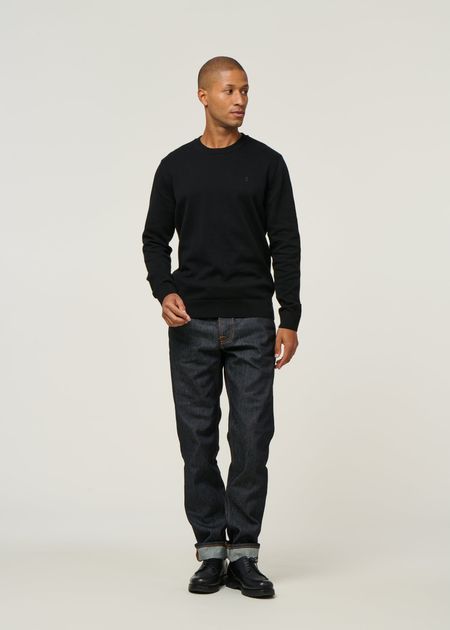 Pull en coton biologique | noir "loukaa knit sweater - black", Armedangels, photo 3