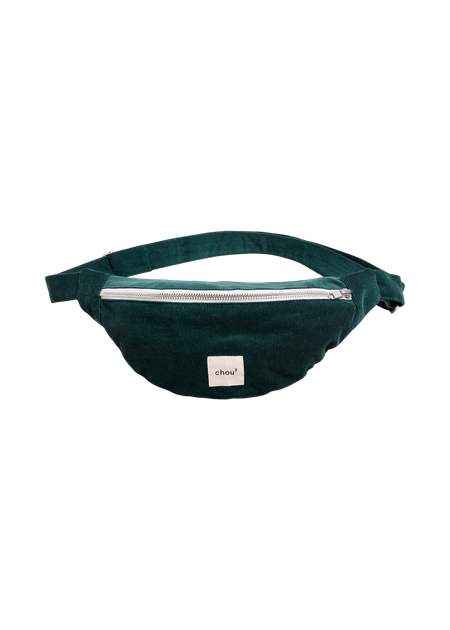 Banane en coton biologique | vert "banane en velours cotele vert foret - vert"