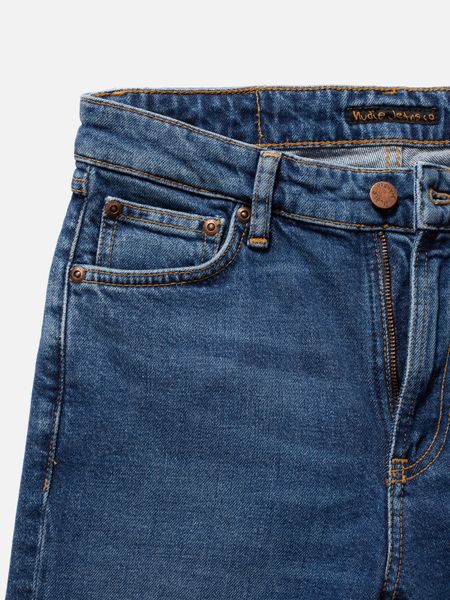Slim Jeans aus Bio-Baumwolle | Blau "mellow mae blue mud", Nudie Jeans, Foto 6