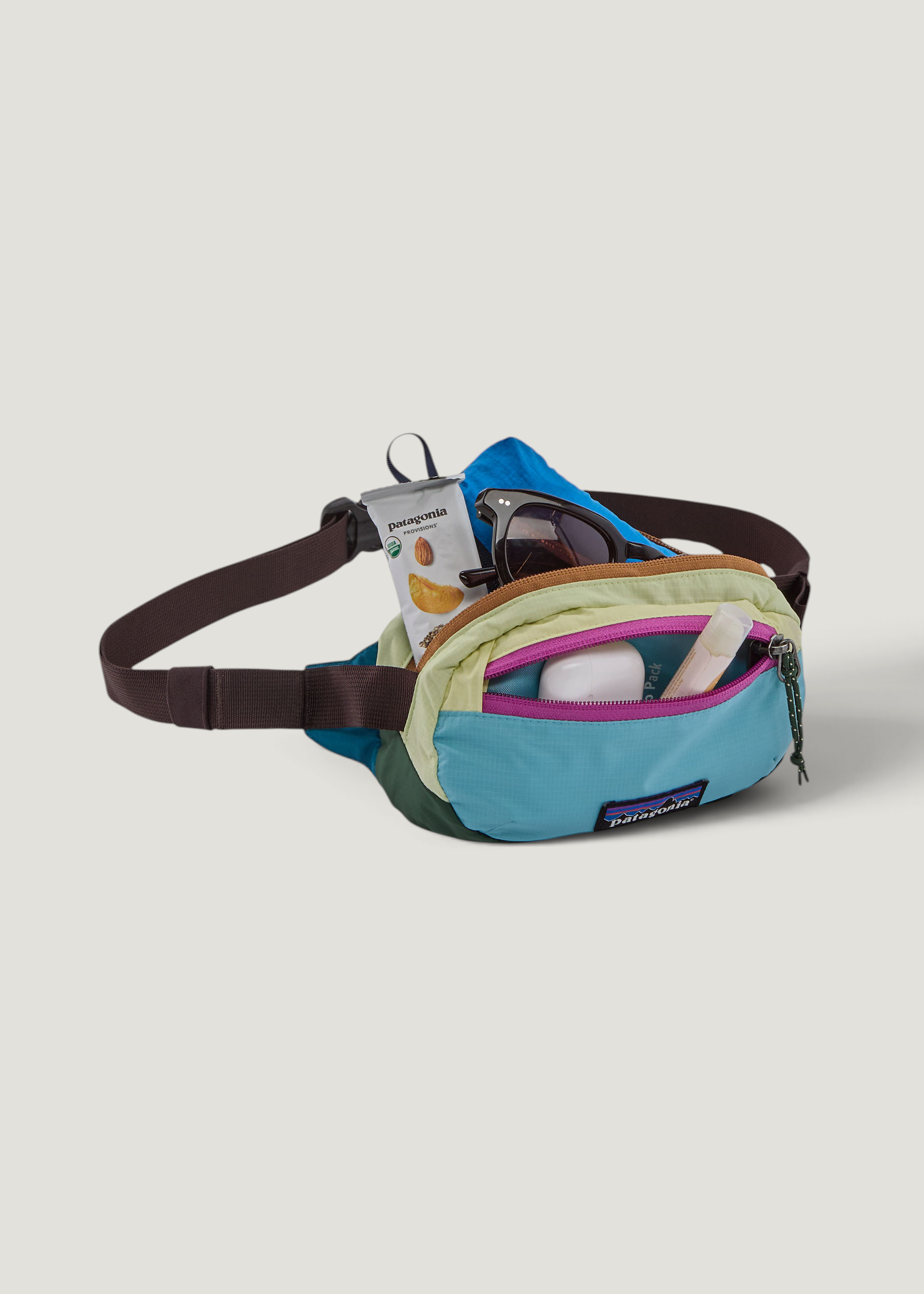  Bauchtasche 1L aus recyceltem Nylon | mehrfarbig "Terravia mini hip pack - pwsn", Patagonia, Foto 2