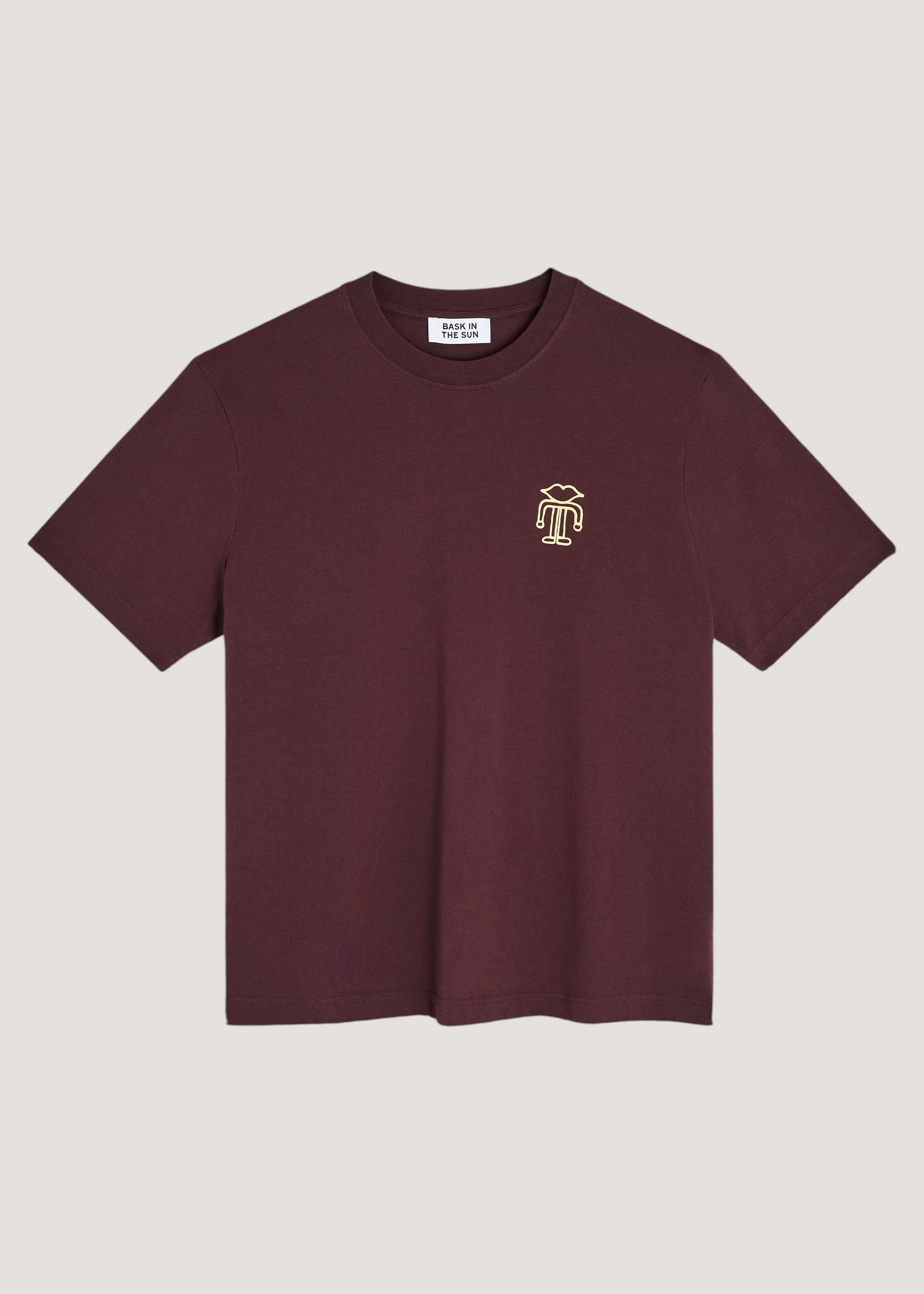 T-shirt imprimé en coton bio | bordeaux "Eye - wine - wine", Bask in the Sun, photo 2
