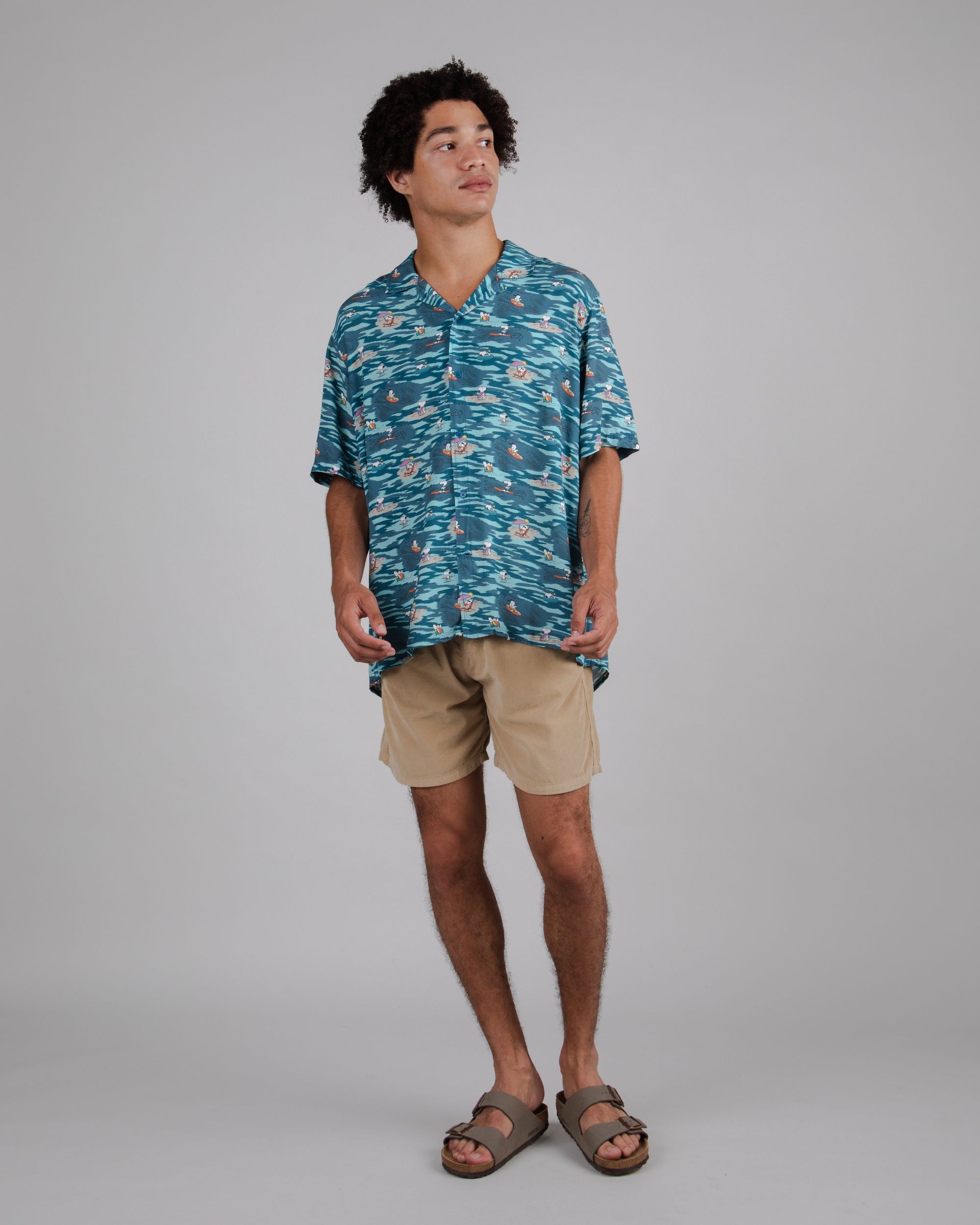 Chemisette en ecovero | multicolore "peanuts coast aloha shirt ocean blue", Brava Fabrics, photo 6