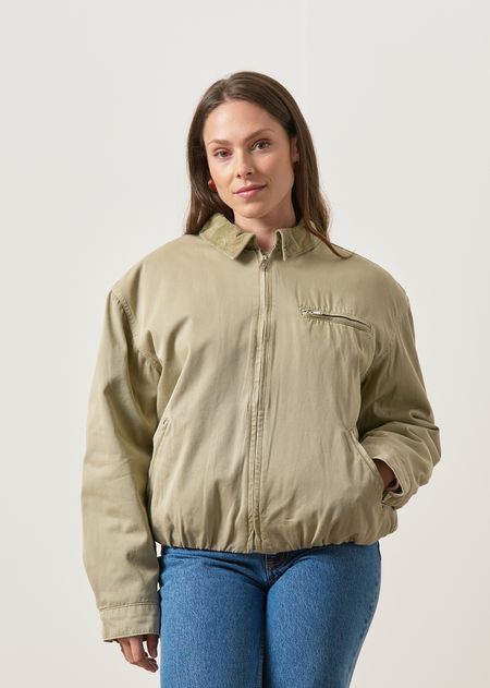 Veste en coton bio | vert "Padded cotton iconic å jacket - light sage", Armedangels