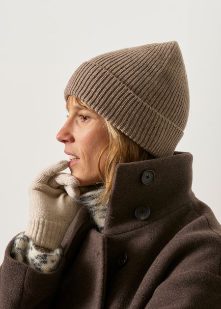 Bonnet en laine mérinos recyclée | taupe, WeDressFair, photo 2