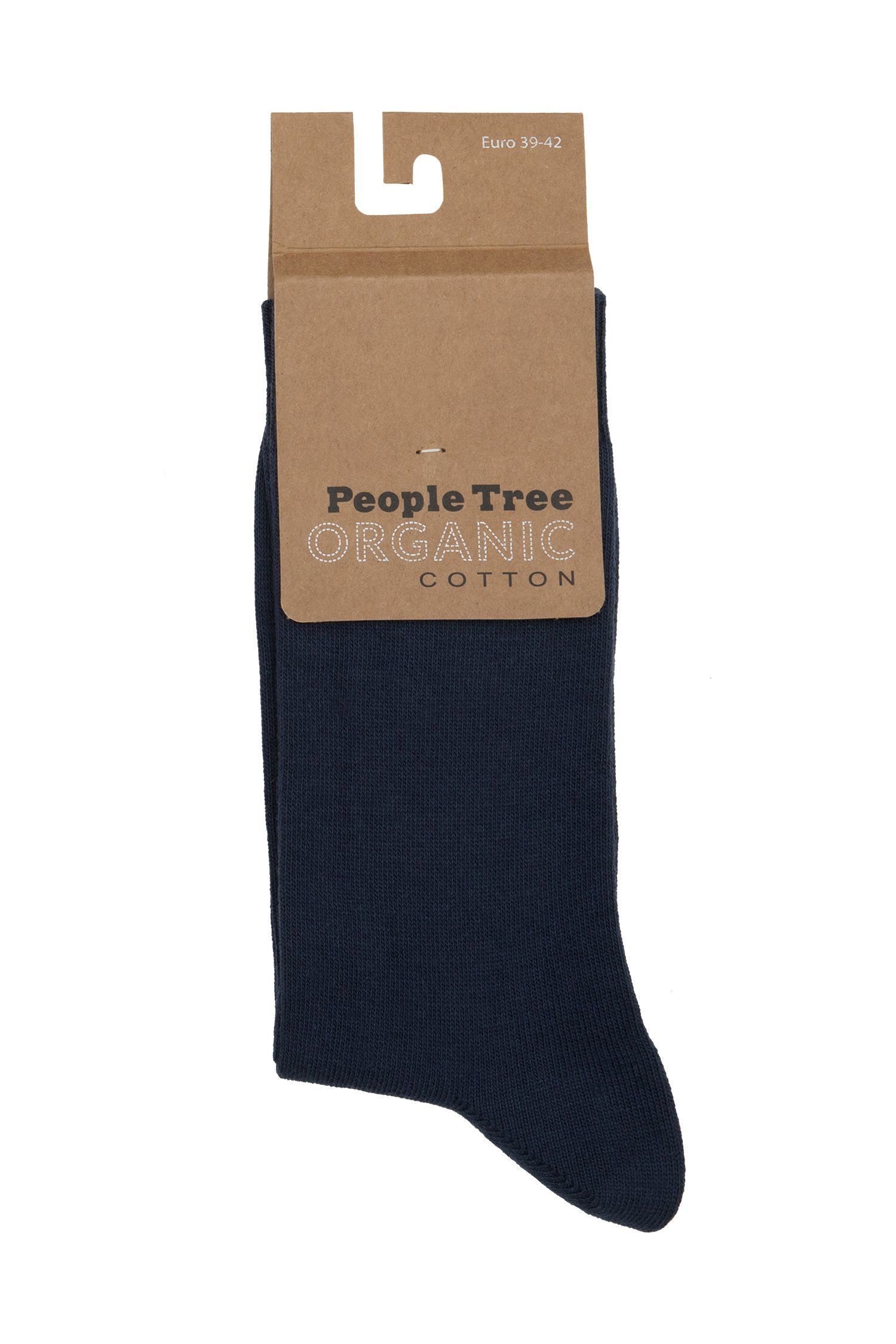 Chaussettes hautes noires coton biologique, People Tree, photo 1