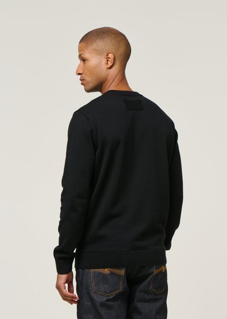 Pull en coton biologique | noir "loukaa knit sweater - black", Armedangels, photo 4