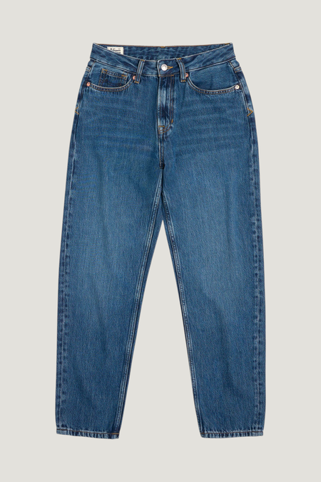 Jean mom en coton biologique et en tencel | bleu "Caroline lewisboro mid used", Kings of Indigo, photo 6