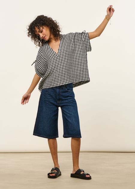 Bluse marie Leinen Vichy-Karo, Bonjour Demain, Foto 4