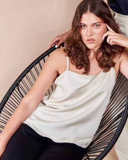 Top écru en tencel - capri