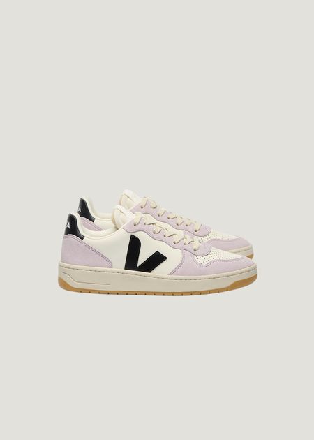 Baskets en cuir | bicolore "v-10 prime - pure_black_parme" - Veja
