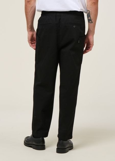 Pantalon large cargo en coton bio | noir "black max pants", Thinking Mu, photo 3