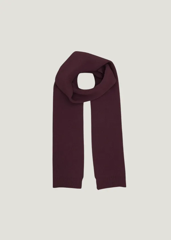 Écharpe en laine mérinos recyclée | bordeaux "Merino wool scarf - oxblood red", Colorful Standard