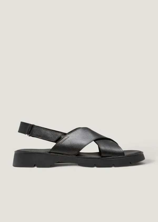 Sandales made in france en cuir certifié | noir "ilot oak noir", Kleman