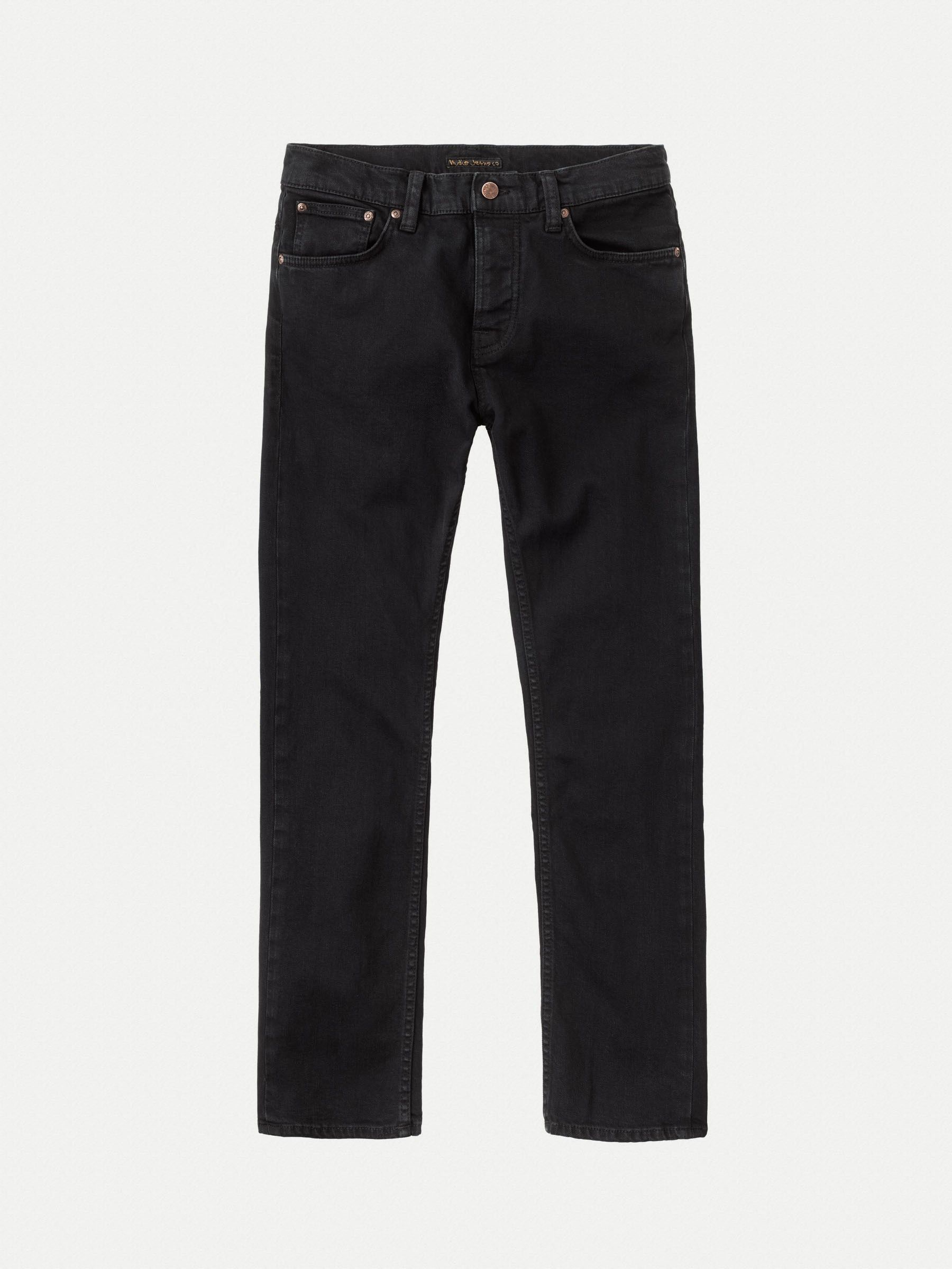 Jean slim noir en coton bio - grim tim black skies, Nudie Jeans, photo 7