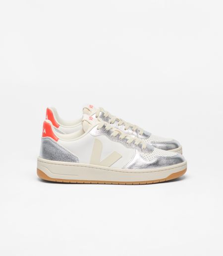 Baskets | multicolor "v-10 leather white pierre silver" - Veja