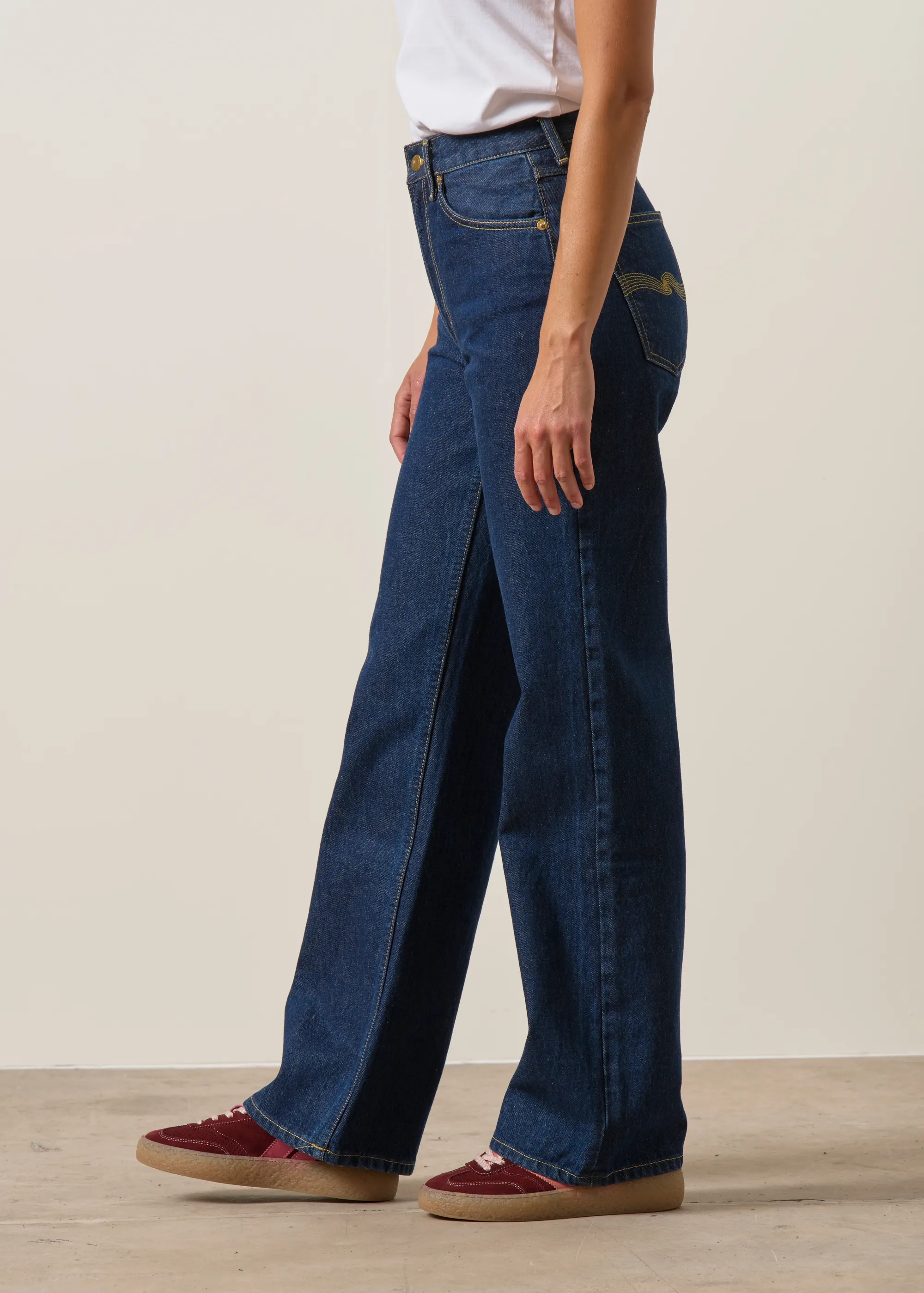 Jean droit large en coton bio | bleu brut "clean eileen classic blue", Nudie Jeans, photo 6