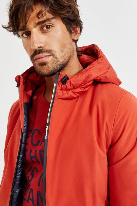 Veste imperméable orange - berna sweat tech jacket, Ecoalf, photo 2