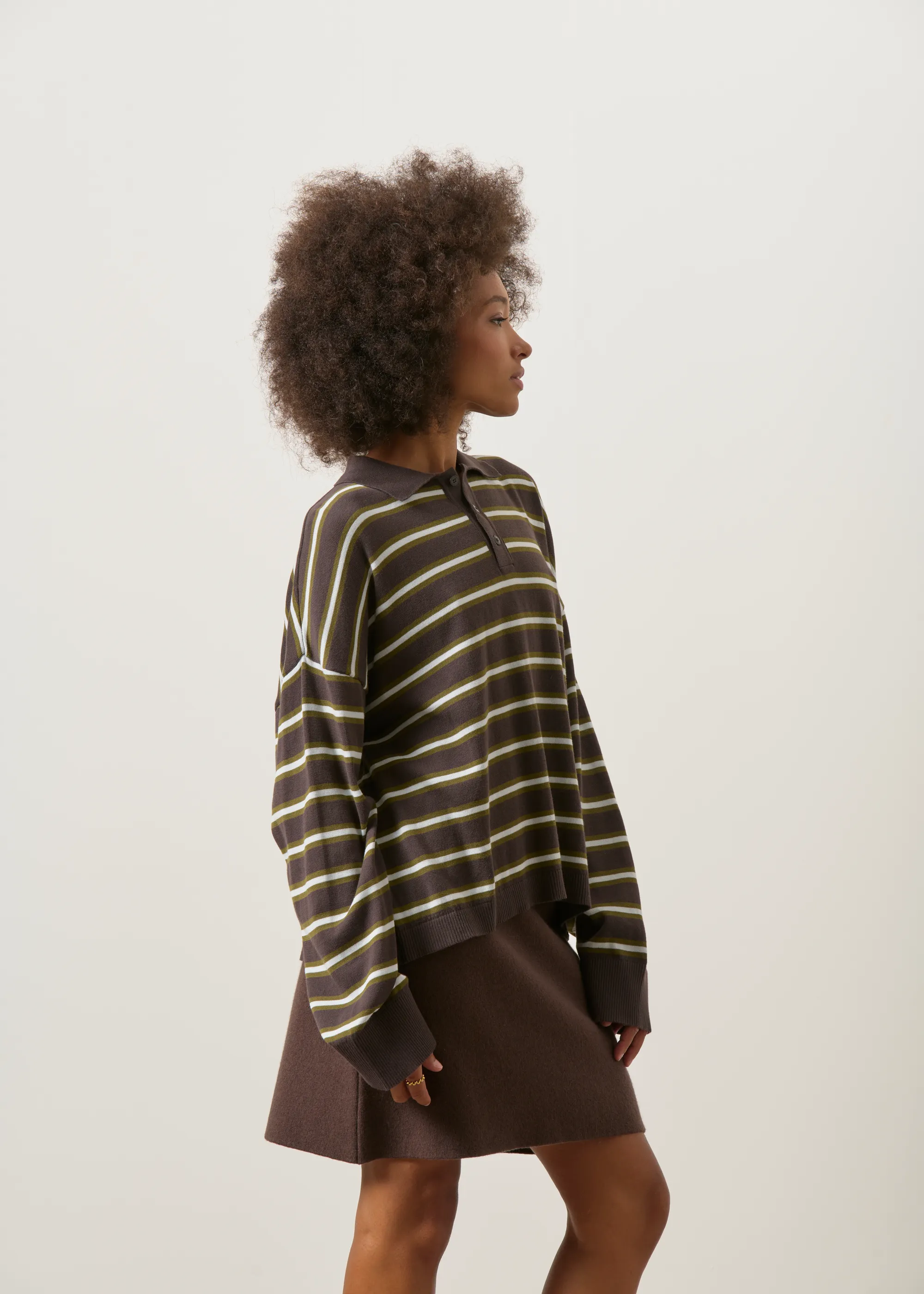 Pull polo en coton biologique | rayé "Etta - zartbitter striped", Jan'n June, photo 3